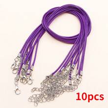10pcs 45+5cm DIY Necklace Wax Thread Jewelry Accessories Necklace Rope Leather Rope Jewelry Making Parts Craft Supplies (20 Colours) - Multicolor - View 29