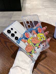 SpongeBob SquarePants 1个卡通海绵宝宝图案防震手机壳，适用于三星/苹果17/16/15/14/13/12/11 Pro Max/12 Pro/14 Plus及其他型号 - 彩色 - 查看 5