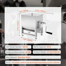Tritacarne da cucina - 30 L (dimensione massima 13,61 kg) - Visualizzare 7