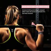SKDK Correas de levantamiento de silicona antideslizante Straps Para Gym Levantamiento de Pesas muñequeras gym straps para gym mujer hombres levantamiento de pesas culturismo Xfit entrenamiento de fuerza - Rosa - Ver 6