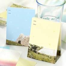 80pcs Memo Pads "Seize The Moment" Series, Fresh Landscape Reminder Notes, Portable Notebook - one-size - View 4