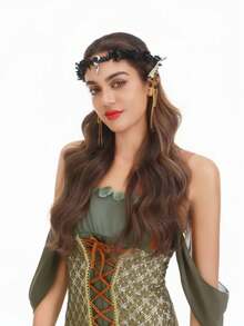 Black Elf Flower Crown - Gothic Raven Skull Headpiece, Witch Headband, Dark Fairy Halo, Suitable For Witch Aesthetic, Role-Play, Renaissance, Gothic Wedding, Photo Shoot - Multicolor - View 6