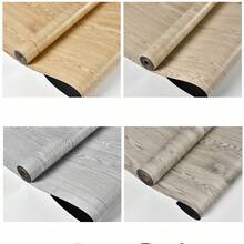 1pc Self-Adhesive Wood Grain Floor Sticker Thickened Wall Sticker ForLiving Room Bathroom Kitchen Metope Home Decor Floor Sticker - 001 - View 2