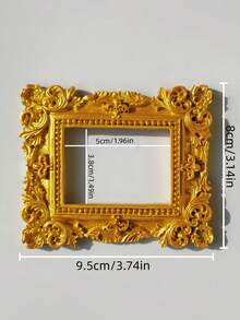 1件复古欧式风格框画，金色树脂迷你欧式复古浮雕照片展示架，适合情人节、家居装饰、天使椭圆形小相框、北欧ins风装饰、摄影道具 - 多色 - 查看 7