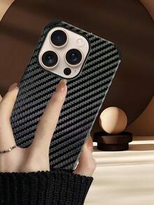 黑色碳纤维手机壳，商务简约设计，兼容苹果/Galaxy S24 Ultra、17 Pro Max/16 Pro Max/12 Pro/13/14 Plus/15 Pro Max/16 Pro Max/14/11/13 Pro，防尘、防摔，纹理编织表面，主流手机保护壳 - 黑色 - 查看 7