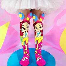 Kids' 3D Fun Socks With Cute Characters, Boys And Girls, Sizes 24 To 34 - P.Pink - Ver 1