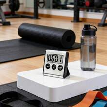 1 pieza Temporizador digital de cocina de acero inoxidable con pantalla multifunción, temporizador de cuenta regresiva electrónico excelente para cocinar o recordatorios de aprendizaje, herramienta esencial para el hogar, requiere 1 batería AAA (no incluida) - Multicolor - Ver 7