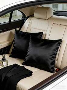 2 件装黑色奢华缎面枕套，柔软透气，抗皱，呵护秀发和肌肤，提升睡眠质量。仅含枕套，不含枕芯，丝滑柔顺，超柔软透气，可机洗。馈赠亲友、旅行的理想之选。信封式开口，清凉舒适，奢华寝具枕套，超柔软酒店枕套，适用于标准双人床、大号双人床、特大号双人床。 - 黑色 - 查看 3