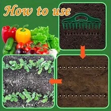1pc 12-Hole Manual Seed Planter, Plastic Vegetable & Flower Garden Seeder, Efficient Gardening Planting Tool - A - View 6