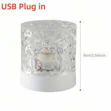 A Three-Color Crystal Lamp With Water Wave Projector And Night Light, Suitable For Home Decoration. Touch Control Is Available. It Is Suitable For Creating A Beautiful Atmosphere In Residential Bedrooms And Can Also Be Given As A Holiday Gift - Circular Water Ripples - View 8