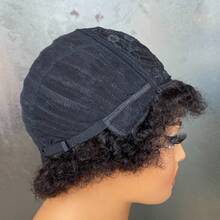 Tóc giả xoăn tít kiểu Afro Kinky Pixie làm từ tóc thật, chất lượng cao, màu đỏ rượu vang rực rỡ, đường chân tóc tự nhiên, thích hợp cho phụ nữ mặc hàng ngày và dự tiệc. - Nhiều màu - Xem 6