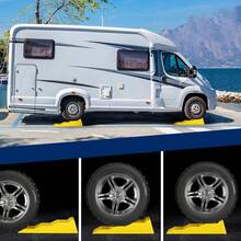 2PCS Heavy Duty RV Leveling Ramps, 3-Tiered Tire Ramps, RV Leveling Blocks, Car Ramps, Wheel Chocks, Wheel Wedges: 5 Tonne Weight Capacity; UV-Resistant; Let Your RV, Car, Camper, Trailer, Pickup Keep Balanced On Uneven Surface, Perfect For Different Ground. Anti-Skid Design. - 5 Tonne - View 5
