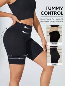 Women's Seamless Shaping Briefs, Tummy Control And Butt Lifting Shapewear Shorts - Black - View 2