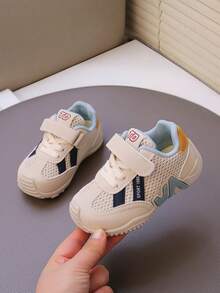 Novos tênis esportivos infantis para primavera/verão, tênis respiráveis para bebês e crianças pequenas, tênis casuais confortáveis para meninas, tênis com sola macia de malha, tênis de corrida para bebês e estudantes, tênis para meninos. - Azul - Ver 2