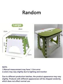 Portable Lightweight Adjustable Folding Plastic Stool | Compact Design Suitable For Outdoor Camping, Travel, Fishing And Home Use, Ergonomic Seat, Durable And Modern Minimalist Style. Adjustable Folding Plastic Stool - Portable Foldable Foot Stool With Ergonomic Handle, Lightweight Compact Design For Indoor/Outdoor Use. - White - View 24