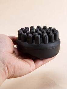 硅胶非洲发型梳，二合一头皮按摩器和卷发定型工具，适用于3A-4C卷发、螺旋卷发、脏辫，男士理容工具 - 彩色 - 查看 2