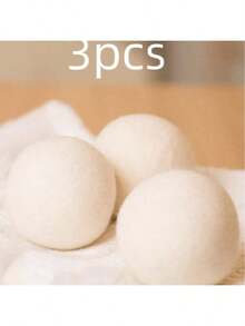 6/3pcs Natural Wool Dryer Balls - Natural Fabric Softener, Reusable, Reduces Wrinkles, Shortens Drying Time, Better Choice Than Plastic Balls And Liquid Softeners. Christmas Gift Filler, Gifts, Fun Gifts, Ramadan, Personalized Gifts - Apricot - View 8