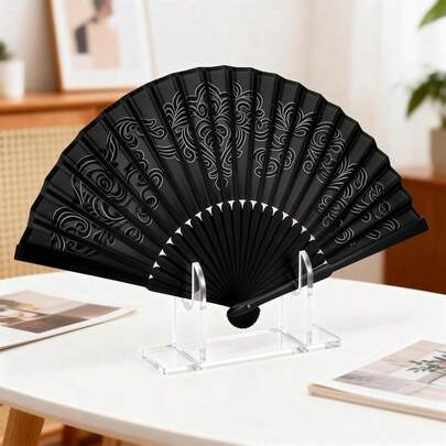 1 chiếc giá đỡ quạt cầm tay bằng acrylic có thể gập lại, giá trưng bày quạt cầm tay, giá đựng quạt trang trí, đồ trang trí nhà cửa, tiệc tùng.