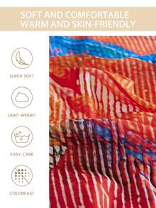 3Pcs Vibrant Oil Painting Print Duvet Cover Set, Luxurious Soft Lightweight Breathable Wrinkle-Resistant Bedding, (1 Duvet Cover + 2 Pillow Shams, No Filling), Suitable For Single, Dorm, Student, Home Bedroom, Hotel, Multi-Color, Extra Large Size - Red - View 6