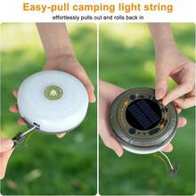 39.4ft Solar Fairy String Lights, 4-In-1 Portable Waterproof Camping Lantern With 8 Lighting Modes, Hanging Rechargeable Tent Light For Christmas Decor, Patio Party And More - Camping String Lights - View 6