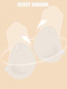 1 Cặp Áo Ngực Không Dây Vô Hình Bằng Silicone | Áo Ngực Tự Dính Không Lưng Nâng Ngực Với Ba Kẹp Mở Rộng Có Thể Điều Chỉnh, Vải Co Giãn Vừa Phải, Màu Trơn, Chi Tiết Khóa Cài - Nhiều màu - Xem 8