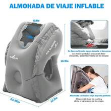 Almohada de viaje inflable, apoya cómodamente la cabeza, el cuello y la cintura para avión, automóvil, autobús, tren, almohada inflable para el cuello para dormir en la oficina, accesorios de viaje…,40966697 - Multicolor - Ver 5