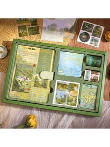 128 Piezas Bullet Journal Kit, Kit de Álbum de Recortes con Estética Vintage, Suministros de Albumes de Recortes para Diario de Bala, Regalo Perfecto Tanto para Niños Como para Amigos,40967175 - Multicolor - Ver 5