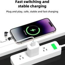 Adaptador OTG de Lightning a Tipo-C, convertidor multifuncional para auriculares, micrófonos y carga, compatible con iPhone y iPod - Negro - Ver 5