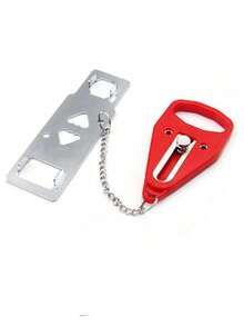 1pc Travel Portable Door Lock Extra Lock, Secure When Traveling And Staying In Hotels, Provide Extra Privacy And Security Portable Door Lock Home Security Door Lock Travel Locks For Additional And Privacy Perfect For Traveling Hotel Home Apartment College - 紅色 - 查看 8