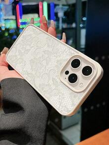 1pc Elegant Black Lace Floral Pattern Protective Phone Case, TPU Shock-Proof Cover, Suitable For IPhone 17 Pro Max/17 Pro/17/16 Pro Max/16/16 Pro/16 Plus/15/15 Pro Max/15 Pro/15 Plus/11/12/13/14 Pro Max/11 Pro Max/12 Pro/12 Pro Max/13 Pro/13 Pro Max/14 Pro/14 Pro Max/14 Plus, Great Gift For Family, Couples, Friends - Kiểu 5 (1 chiếc) - Xem 5