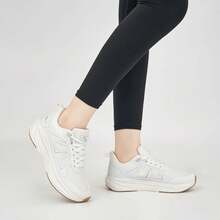 Women's White Platform Sports Shoes - Ultra-Lightweight & Breathable Mesh Lace-Up Sneakers With Thick Wedge Sole For Women, Non-Slip Athletic Shoes For Running, Cycling, Walking, Tennis, Gym Training, Yoga & Outdoor Workouts | All-Season Comfortable Sneakers For Daily Casual Wear.White Shoes,Women's Shoes,Valentine's Day,Beach Shoes,White Sneakers For Women,Tennis Shoos,Platform Sneakers. - trắng - Xem 7
