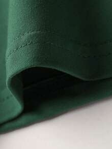 Camiseta de manga corta con cuello redondo y estampado de "BRUH" y control de juegos para niños, nueva ropa de primavera/verano para niños - Verde Oscuro - Ver 5