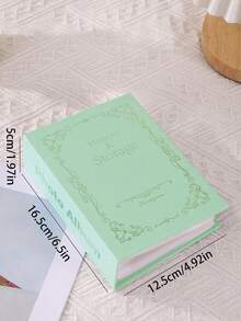 新款6英寸100页插页式相册，经典欧式烫金封面，随机发货，1本，返校季必备 - 藍色 - 查看 4