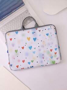 Valentine's Day Heart Pattern Printed Laptop Sleeve, Laptop Fabric Cover Accessories, Soft Laptop Sleeve, Soft Laptop Cover, Laptop Cover, Tablet Cover, Pouch, Laptop Zipper, Computer Cover, School & Office - Multicolor - View 6