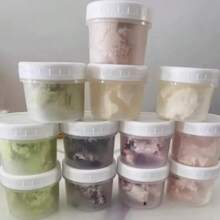 12 Pcs 160ml Plastic Screw Lid Jars, Leak-Proof Reusable Round Freezer/Dishwasher Food Storage Containers For Meal Prep, Ice Cream, Yogurt, Pudding, Salad - Includes 12 Jars + 12 Lids (Summer Picnic, Party Favors) - Multicolor - View 9