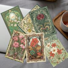6pcs Vintage Floral Greeting Cards With Envelopes - Assorted Retro Flowers Patterns, All Occasions Cards For Birthday, Wedding, Thank You, Anniversary & More, Perfect For Friends & Family - Sets - View 5