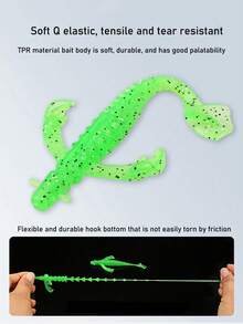 GOTURE 10个装 Luya 钓鱼饵，软仿真小飞鱼软饵 - TPE 防咬防撕裂，适用于海钓/淡水钓（鲈鱼/鳟鱼/梭鱼） - 彩色 - 查看 2