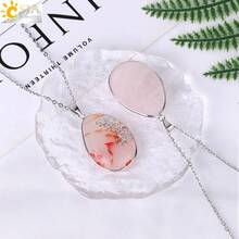 1件装水滴水晶吊坠项链，女士蝴蝶翅膀造型，天然紫水晶石英疗愈项链饰品 H152 - Necklace - 查看 4