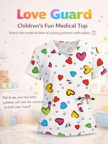 cimmuovere 休闲宽松V领短款多口袋印花工作服上衣 - 彩色 - 查看 1