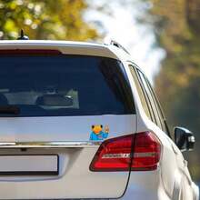 镜面青蛙贴纸 - 可爱贴纸、保险杠贴纸、汽车贴纸、耐刮擦、易粘贴、可爱车身贴纸 - A - 查看 3