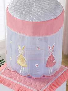 2pcs/Set Lace Embroidered Water Dispenser Dust Cover, Living Room Water Cooler Protective Cover Fabric Set - Multicolor - View 5