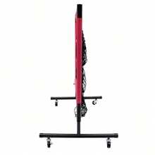 Muti-Functional Small Ball Game Net Modern Style Red Training Net With Stand Height Adjustable Baseball Practice Square Net With Support Stand & Casters Free Standing Golf Training Mesh - Red - View 6