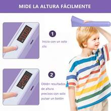 Dispositivo portátil de medición de altura por ultrasonidos Dispositivo de medición de altura | Medidor de altura digital | Medidor de altura por ultrasonidos Tecnología de medición de distancia por ultrasonidos Diseño inalámbrico portátil Rango de medición de 200 cm - MORADO - Ver 5