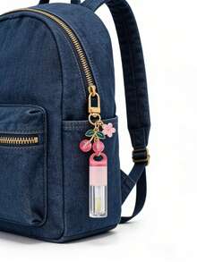 1pc Lip Glaze Bottling Bottle With Cherry Blossoms And Cherry Accessories, 1/2pcs Cherry Pendant Flower Refill Bottle, Key Chain Bottom Perfume Dispensing Tool, Ccd, Bag Pendant Mini Travel Portable Dispensing Bottle, Birthday Gift For Family And Friends, Holiday Gift,The Best Gift For Girls - Multicolor - View 6