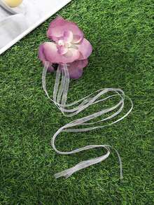 1个兰花造型发夹，适合日常佩戴 - 彩色 - 查看 4