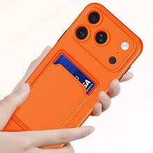 1pc Minimalist Green Card Holder Phone Case With Card Slots And Wallet, Lightweight Scratch-Resistant Protective Cover For Samsung Galaxy S26 Ultra/S26 Plus/S26/S26 Edge/S25 Ultra/S25 Plus/S25/S25 Edge/S25 FE/S24 Ultra/S24 Plus/S24/S23 Ultra/S23 Plus/S23/A56/A36/A26/A55/A35/A25/A15/A24/A34/A14/A16/A06 And Apple 17 Pro/17 Pro Max/17/16 Pro/16 Pro Max/16 Plus/16/16 E/SE 4/15 Pro/15 Pro Max/15 Plus/15/14 Pro/14 Pro Max/14 Plus/14 And Redmi - Green - View 5