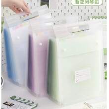 1 chiếc túi đựng hồ sơ xếp ly 13 lớp cỡ lớn, kiểu dáng dọc, chất liệu PP chống thấm nước và chống bẩn, khổ A4, dung tích lớn, thích hợp làm quà tặng mùa tựu trường/tốt nghiệp, dùng cho trường học, nhà và văn phòng. - Mảnh duy nhất - Xem 2