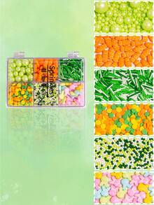 Spring Gift Box Cake Decoration Sprinkles, Rabbit Carrot Flower-Shaped Paper Cupcake Decorations, Homemade Baking DIY Cake And Cookie, Round Dots Of Various Sizes For Embellishment, Suitable For Wedding, Easter And Spring-Themed Parties - Multicolor - View 12