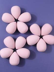 15pcs/Set Large Pink Makeup Sponge Blenders, Water Drop Design For Seamless Face Application, High Rebound Makeup Tool - Pink - View 6