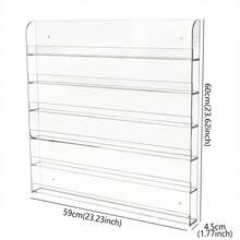 SHIOUCY Clear Nail Polish Storage Rack, 6-Tier Nail Polish Display Rack, Acrylic Wall Mounted Nail Polish Display Rack - 無色 - 查看 3